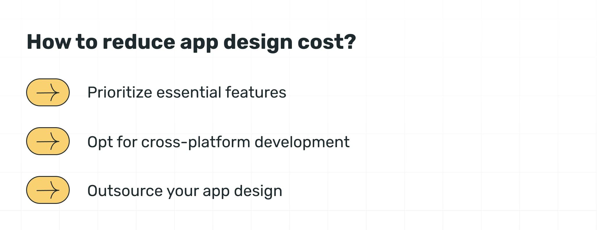 How to reduce app design cost?